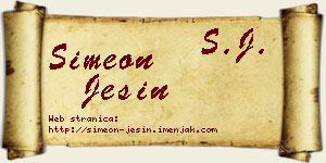 Simeon Ješin vizit kartica